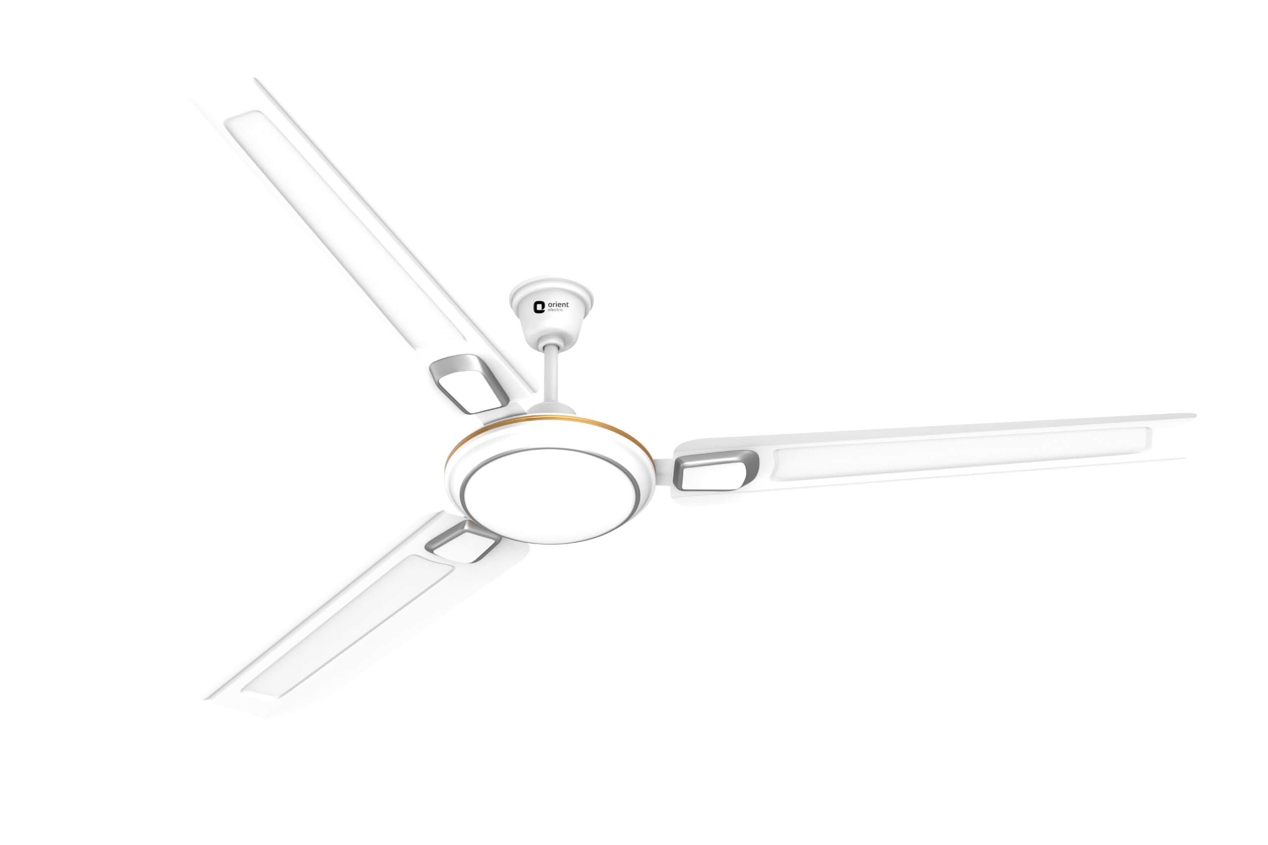 Orient Electric 1200 mm Pacific Air Déco| Decorative ceiling fan | Powerful airflow| BEE1 Star Rated | 2-year warranty | White Silver, pack of 1