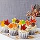 Gleevio Ahornblätter Tortendeko Essbar, 50 Stück Herbst Deko Torte Essbar, Essbare Ahornblätter Cupcake Topper, Erntedankfest Muffin Deko,Esspapier Tortendeko, Blätter Kuchendeko für Thanksgiving