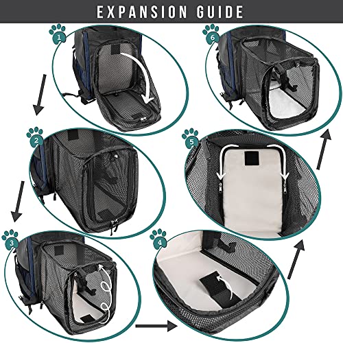 PetAmi-Dog-Cat-Backpack-Carrier-Expandable-Pet-Carrier-Backpack-for-Travel-Hiking-Small-Medium-Dog-Puppy-Large-Cat-Carrying-Backpack-Airline-Approved-Ventilated-Soft-Back-Support-18-lbs-Navy PetAmi Dog Cat Backpack Carrier Expandable Pet Carrier Backpack for Travel Hiking Small Medium Dog Puppy Large Cat Carrying Backpack Airline Approved Ventilated Soft Back Support 18 lbs Navy