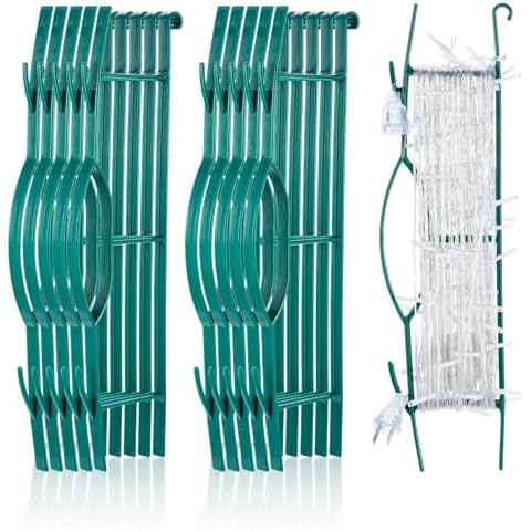 CINPIUN 12 Pcs Christmas Light Storage Holder 18 Inch All Purpose Lights Cord Wind up Holiday String Lights Storage Organizer for Tree Lithts, Extension Cord, Beads Cover