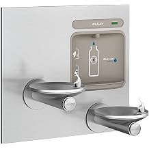 Elkay ezH2O Bottle Filling Station with Bi-Level Integral SwirlFlo Fountain, Non-Filtered Non-Refrigerated Stainless