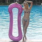 4 in 1 Mesh Pool Floats - Lake Raft Large Luxury, Lie-on Swimming Ring, Portable Water Hammock, Recliner, Women Men Beach Lounge Chair, Summer Party Inflatable Toys for Kids Adults