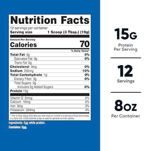 Nutricost Egg White Protein Powder 8oz (Unflavored) - Non-GMO, Gluten Free