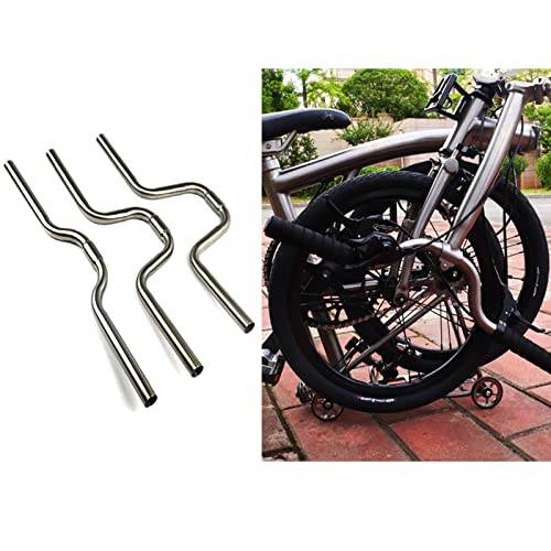 Brompton Handlebar M uvgnho[M^Cv`^CU[p܂肽ݎ]Ԃ25.4mmyTip[c (TITANIUM COLOR, LOW RISE 60mm)