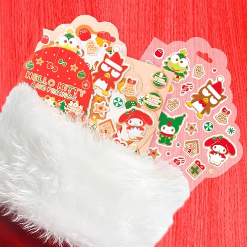 Image of Hello Kitty and Friends Holiday Puffy Sticker Playset, Includes Over 30 Hello Kitty Stickers, 2 Sticker Play Scenes, Reusable Stickers for Kids, Sanrio Stuff, Reusable Sticker Book, Travel Toys