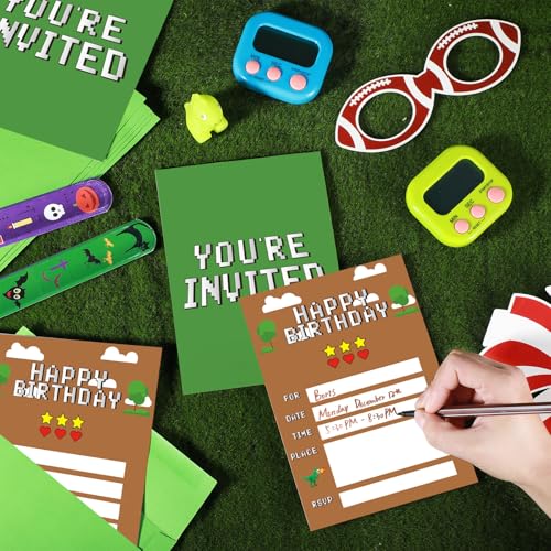 Pixel Video Game Party Invitations - 25 Pack