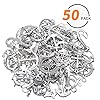 Nautical Collection, 100g (About 50pcs) Metal Alloy Nautical Anchor Rudder Helm Ship Wheel Pendants Beads Charms Jewelry Making Accessories for DIY Necklace Bracelet - Silver #1