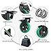 BZOLIHEU 5 Inch Caster Wheels, Plate Casters Set of 4 Heavy Duty, Silent Swivel Casters with Brake, Polyurethane Castor Wheels for Furniture and Workbench Cart, Green