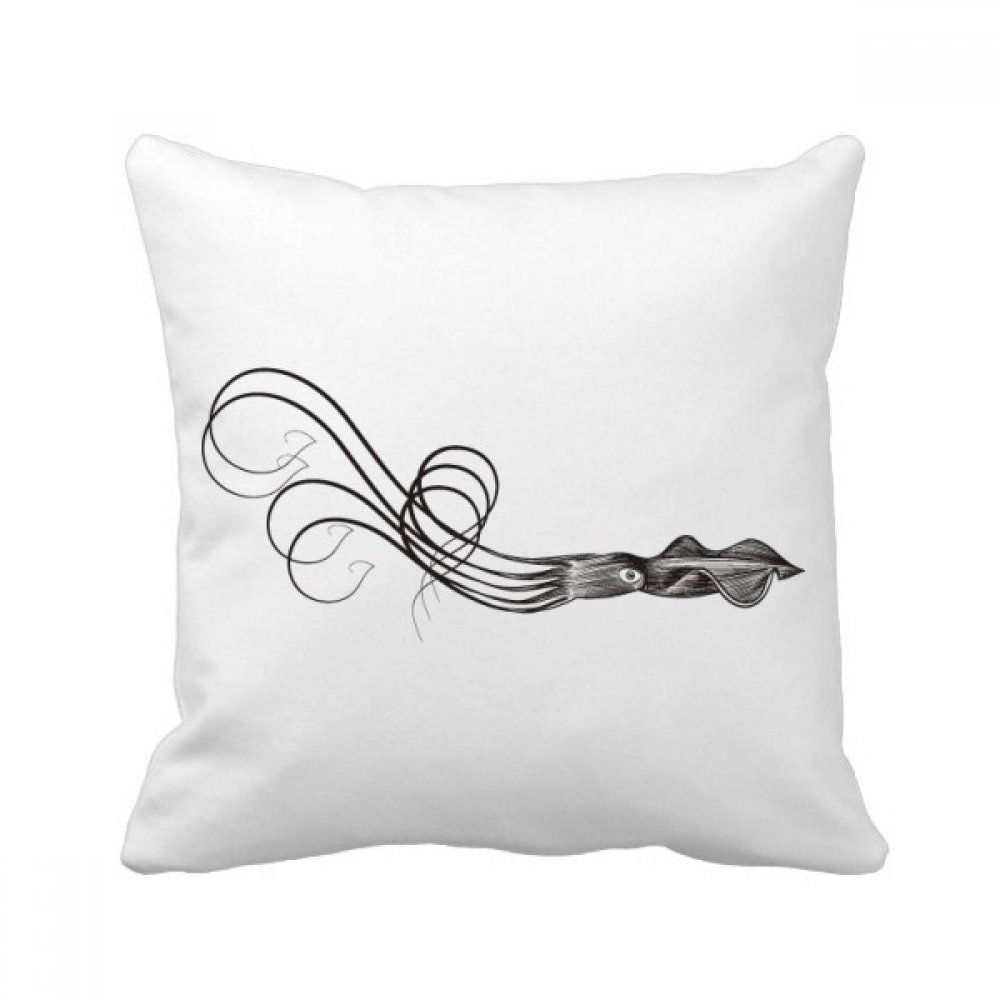 Coussin de décoration poulpe noir de haute qualité artistique en 40x40cm
