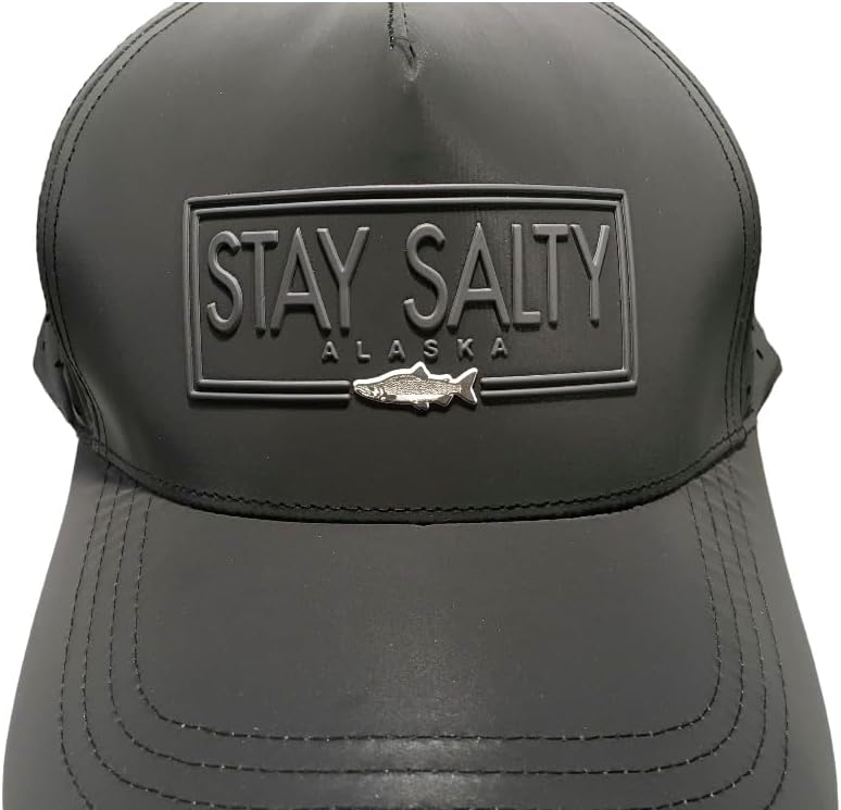 Robin Ruth Quality Ball Cap Hat Alaska Charcoal Grey Nylon Like Mesh Snap Back Stay Salty Modern Design, Gray - Image 6