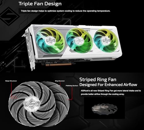 Image of ASRock AMD Radeon RX 9070 XT Steel Legend 16GB, Boost Clock Up to 2970 MHz / 20 Gbps, Game Clock 2400 MHz / 20 Gbps, 16GB GDDR6 on 256-Bit Memory Bus, AMD RDNA 4 Architecture, Bundle w /Dockztorm Hub