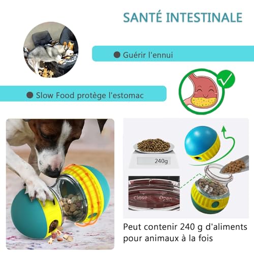 JWTEEE Intelligenzspielzeug für Hunde - Slow Feeder & Puzzle Spielzeug mit Futterfunktion, Denkspiele für Hunde (Hundeball, Spielzeugball, Hundespielzeug) für mittlere und große Hund (Green XL)
