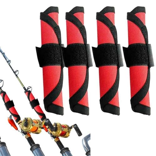 KaiYeA Estuche Protector para Señuelos de Pesca con 16 Cubiertas Rojas para Anzuelos