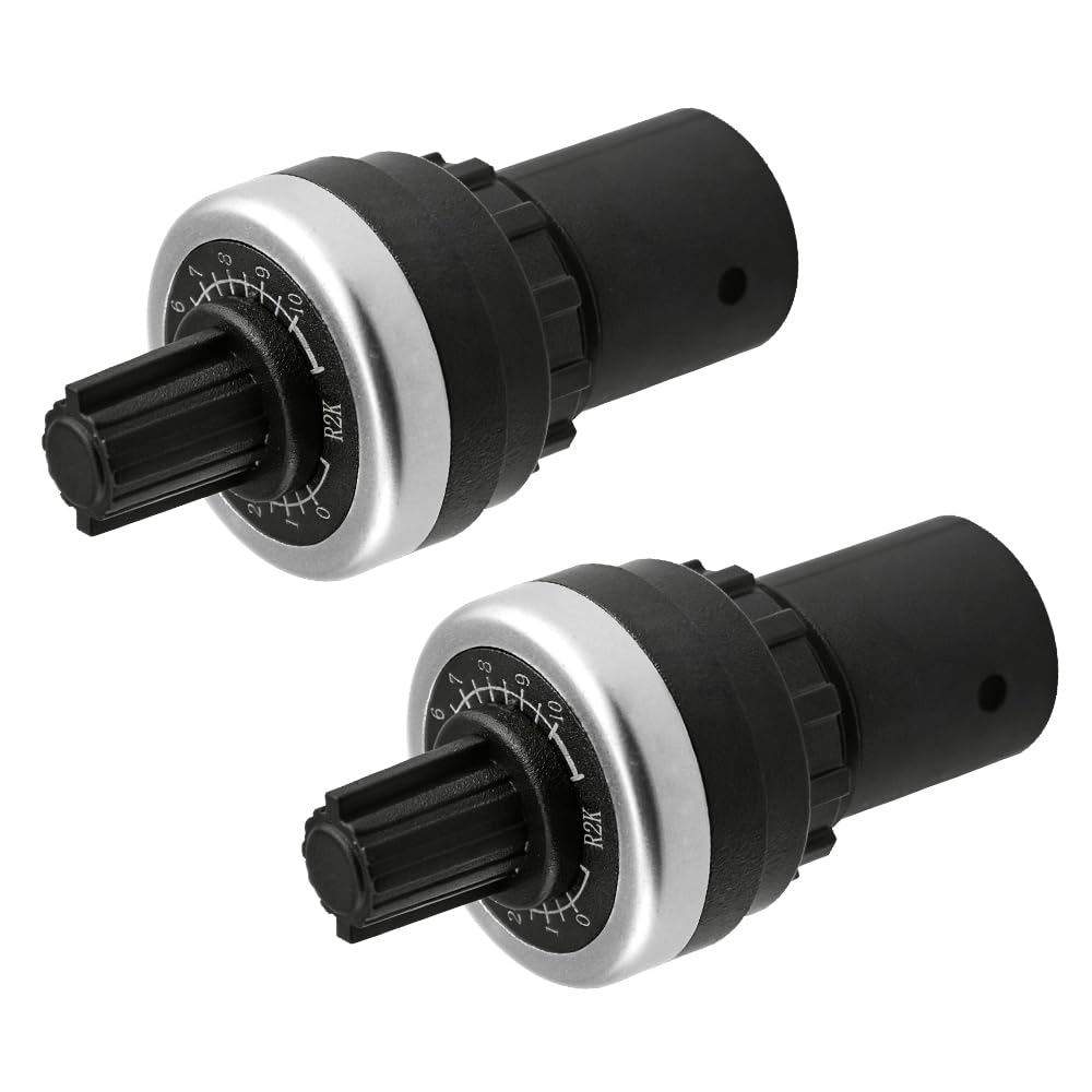 2 PCS LA42DWQ-22 22mm 2K Ohm Variable Speed Drive Potentiometer Rotary Potentiometer Inverter Converter (2K)