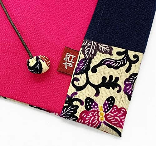 くば笠屋 ブックカバー 文庫本サイズ A6サイズ しおり付き 沖縄 お土産 紅型ブックカバー 半クリーム 雑貨