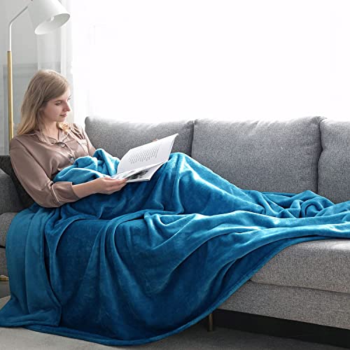 MOONLIGHT20015 Silk Touch Warm Fleece Throw Blankets - 400 GSM Throws for Sofa Fluffy Blanket Bed Throw for Bedroom… - Image 5
