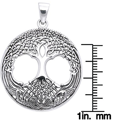Sterling Tree of Life Silver Celtic Growth Pendant Necklace 18"4