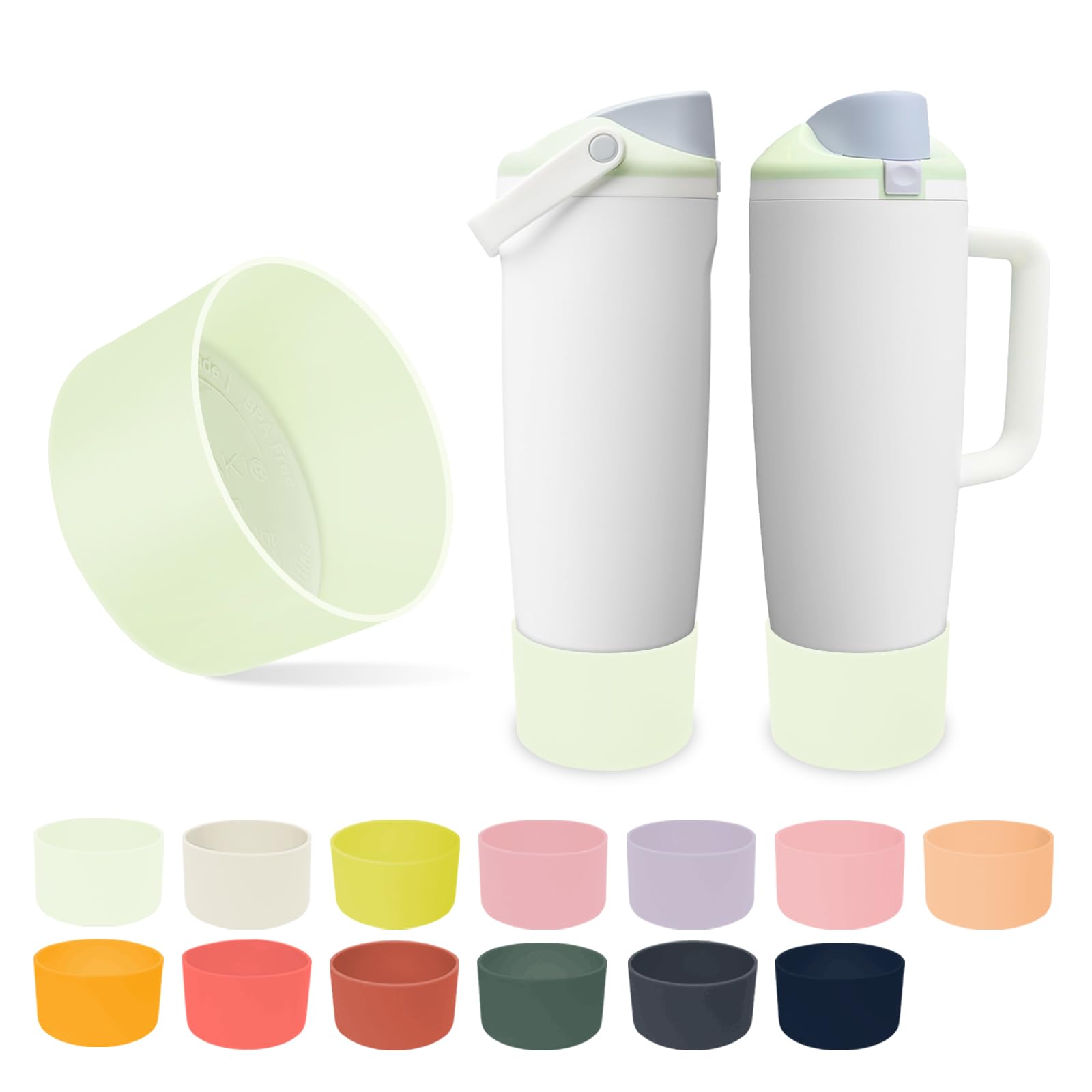 Kaitiaki Silicone Boot for Owala 30oz & 40oz FreeSip Sway Bottles & Tumblers - Non-Slip, Scratch-Resistant, Stability Enhancer, Available in 12 Colors (Ice Breeze) โ image 1
