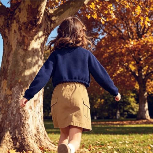 Image of Cropped Shrug Cardigan Girls Cotton Soft Long Sleeve 5-12 Years (Dressy)
