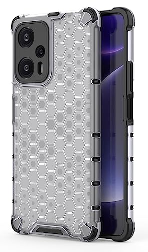 Image of Glasgow Back Case Cover Compatible with [ Poco F5 5G ] (Stylish Design) - Transparent