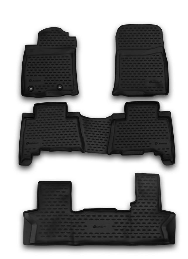 ELEMENT 3D Gummimatten Fussmatten Set passend für Toyota Land Cruiser Prado | 100% passgenaue Auto Fußmatten, robuste Universal Fußmatte Auto, Gummimatten Auto, Schwarz