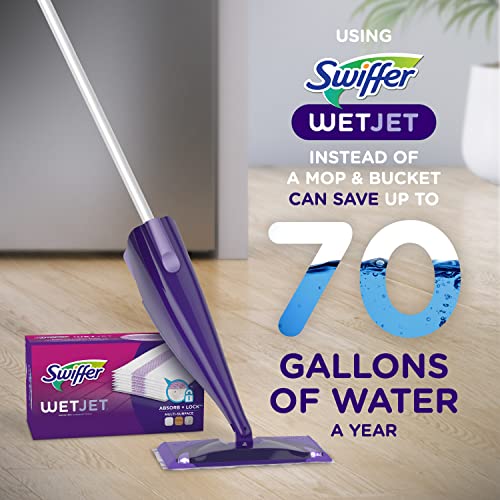 Image of Swiffer WetJet Hardwood Floor Cleaner, Spray Mop Pad Refill, Multi Surface, 15 Count