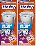 Hefty Medium Trash Bags, Fabuloso Scent, 8 Gallon, 26 Count (Pack of 2)