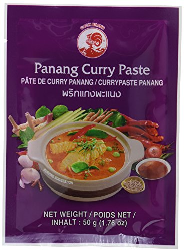 Cock Currypaste Panang, mittlere Schärfe, authentisch thailändisch Kochen, natürliche Zutaten, vegan, halal und glutenfrei (1 x 50 g)