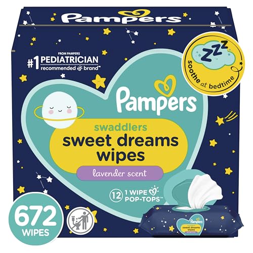 Image of Pampers Baby Wipes Swaddlers Sweet Dreams 12X 672 Count