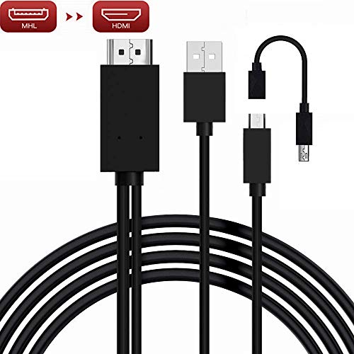 MHL Micro USB to HDMI Adapter Cable, MHL to HDMI Adapter for Android Devices, MHL to HDMI Adapter with 1080P Video Output, MHL to HDMI HDTV Converter Cable (5pin+11pin)