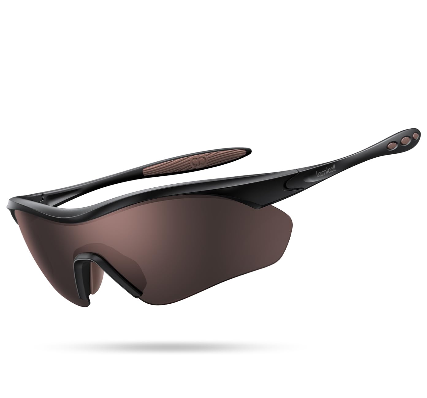 Lamicall Fahrradbrille Herren, Schnelle Brille Damen - [22g TR-90 Ultraleicht] Polarisierte Sport Sonnenbrille mit UV400 Schutz, Multifunktionale Sportbrille Fahrrad Brille für Laufen, Rennrad, Laufen