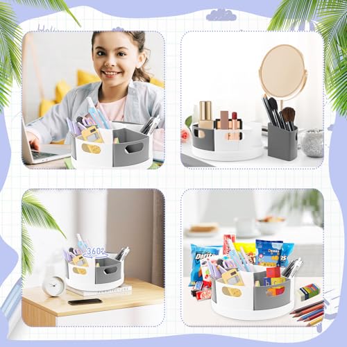 Zeruidm Rotating Art Supply Organizer Storage Caddy For Kids, 7 Bins Craft Crayon Marker Organizer For School Desk, Lazy Susan Pencil Holder For Classroom Organization, Homeschool Supplies thumb #6