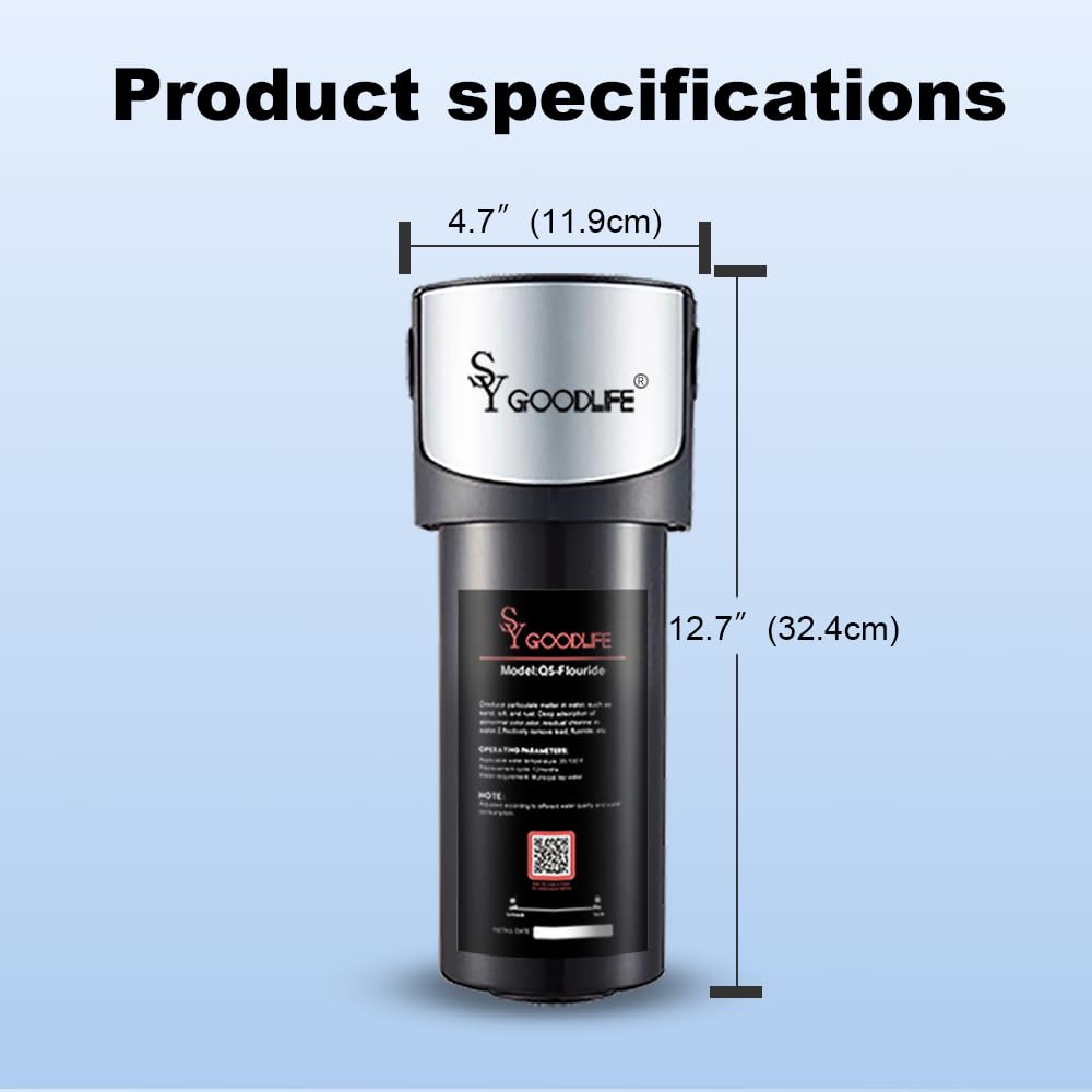 SY GOODLIFE Q5-Fluoride Direct Connect System filtrów wody pod zlewem, eliminuje fluor, chlor, ołów, zły smak i zapachy, certyfikat NSF42&53