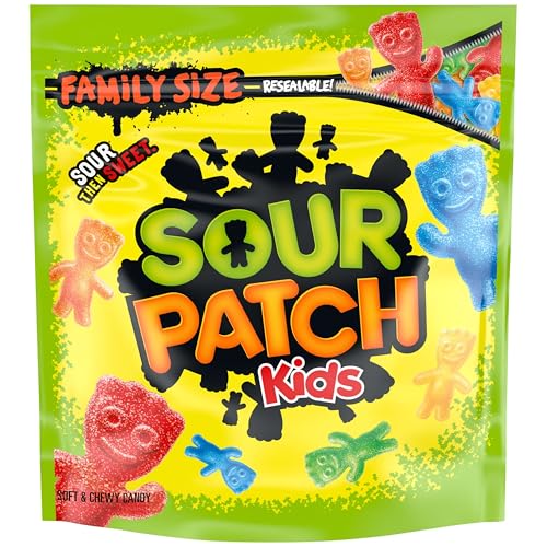 SOUR PATCH KIDS Soft & Chewy Gummy Candy, Family Size, Bulk Candy, 1.8 lb