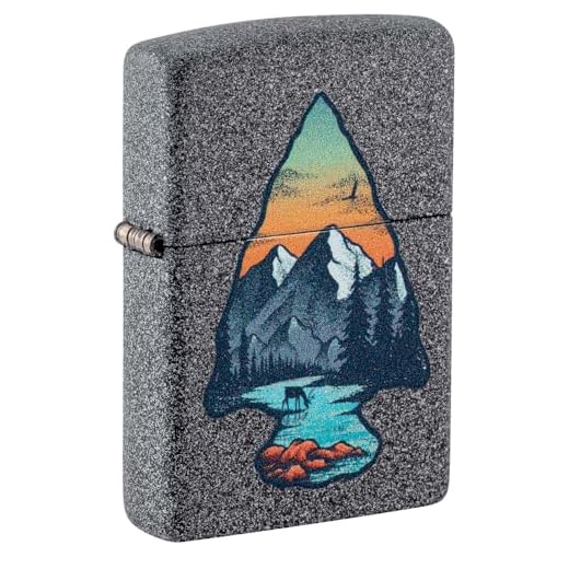 Zippo Mountain Design Iron Stone Pocket Lighter