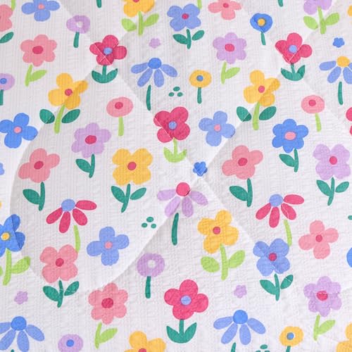 Image of Caressma Colorful Floral Toddler Bedding Set 4 Pieces Kids Comforter Set