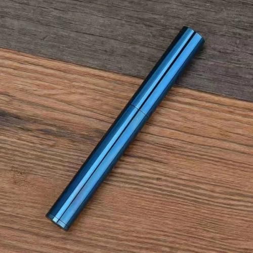 Image of Smoke King Lighter Retro Blue Stick Lighter, Refillable Brass Windproof Pocket Lighter with Open Flame, Classic Gift for Men (Fuel Not Included)