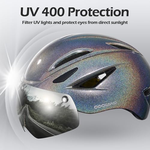 Odoland Bike Helmet with Magnetic Visor