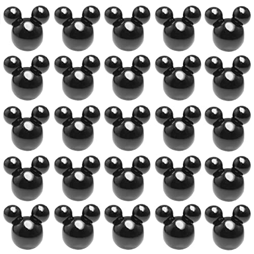 Lind Kitchen 150PCS 15mm DIY Bracelet Necklace Jewelry Handmade Craft Making Mickey Mouse Head Acrylic Beads Large Hole Pastel Beads Pendants