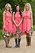 Andybridal Women's Country High Low Halter Chiffon Bridesmaid Dress Western Wedding Guest Dress Coral