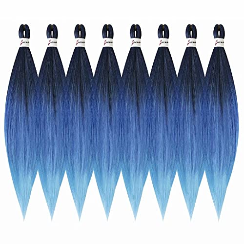 Pre stretched Braiding Hair 8packs omber 3 Tone Hot Water Setting Braiding Hair 26 inch Professional Itch Free Synthetic