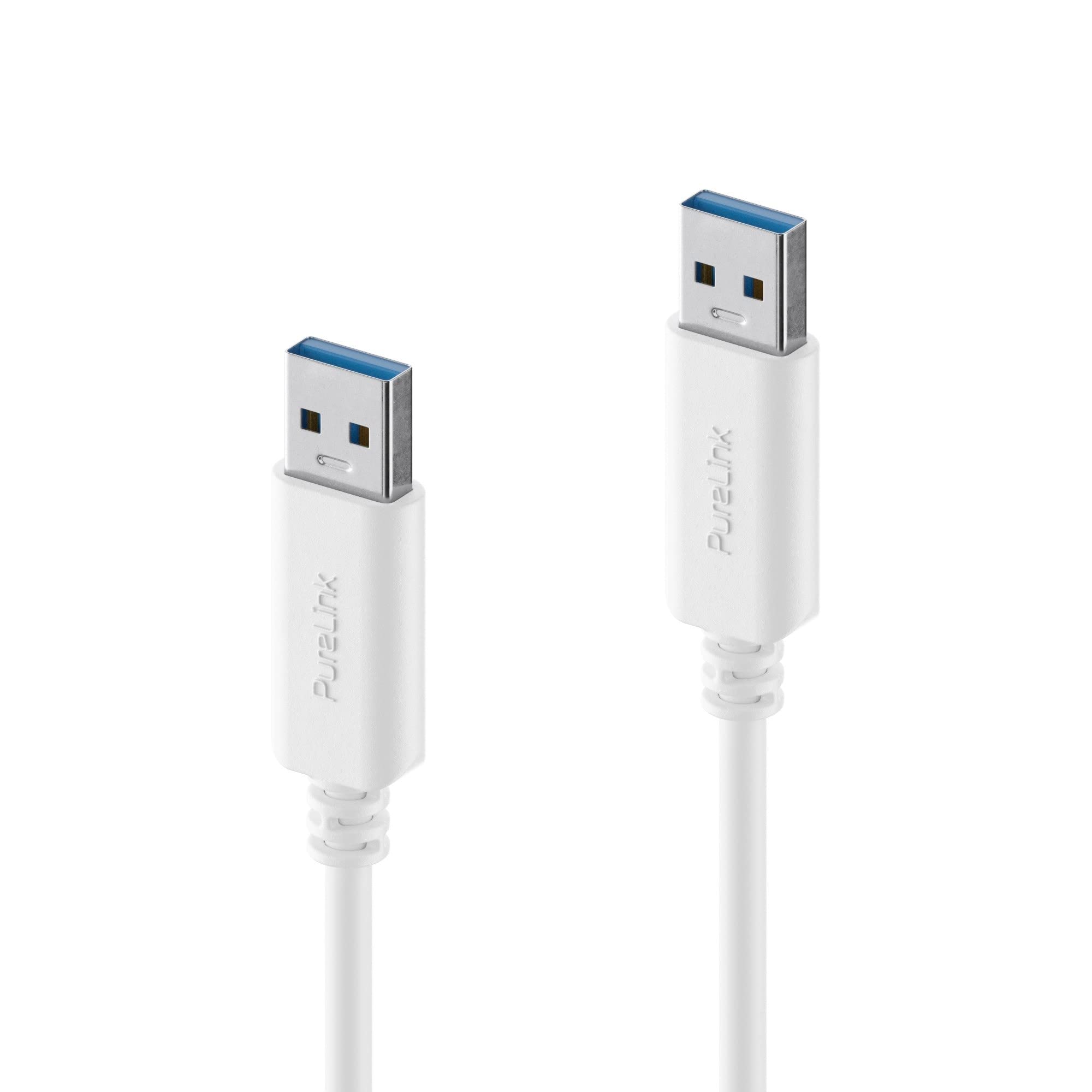 PureLink cavo da USB-A a USB-A, USB 3.1 Gen 2 con trasferimento dati 10 GB/s, bianco, 1,00 m