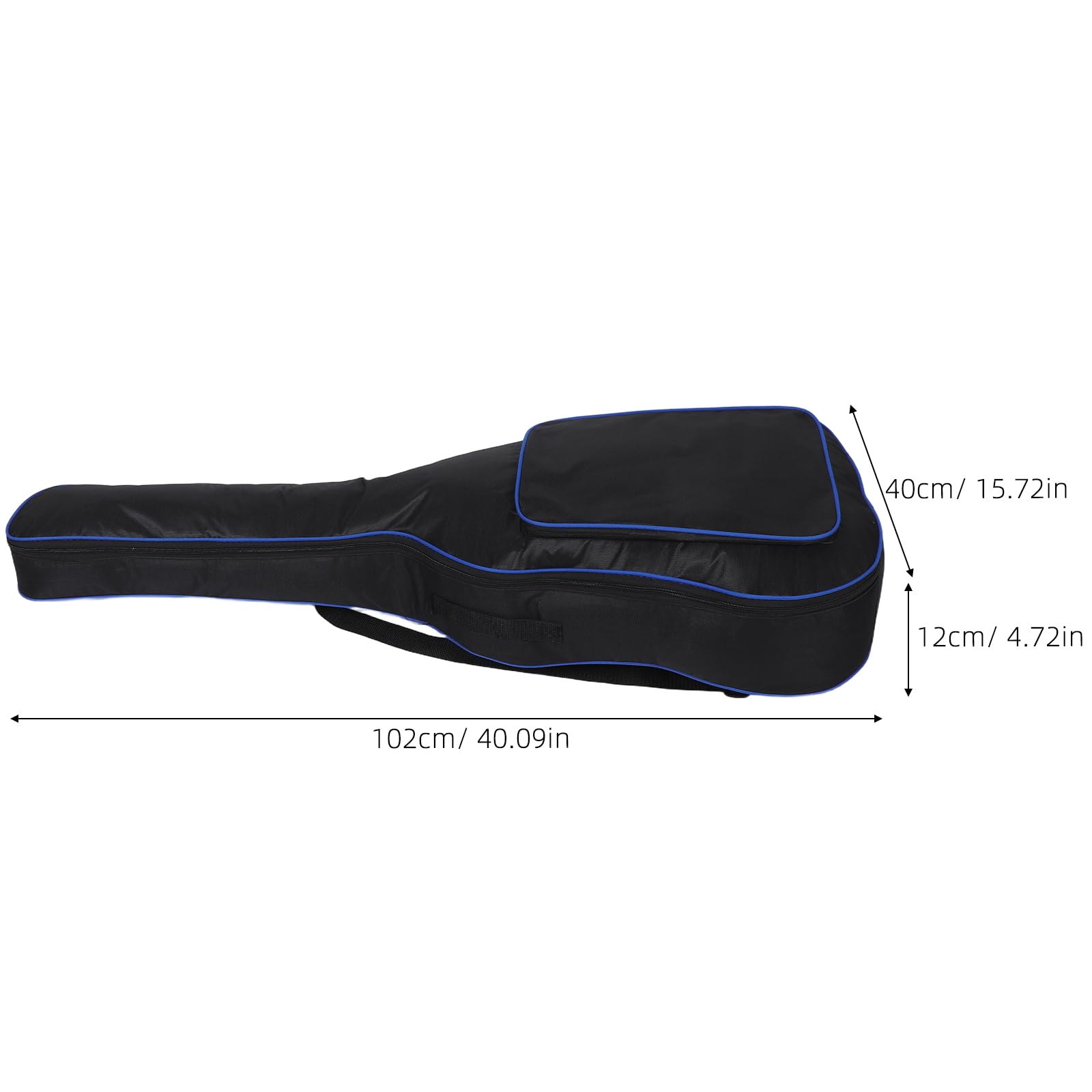 GLEAVI Bolsa para Guitarra Acústica de 41 Pulgadas y Acolchada Gruesa Borde Azul, Mochila Portátil para Guitarra Eléctrica, Funda Engrosada Resistente al Agua para Viajes y Conciertos