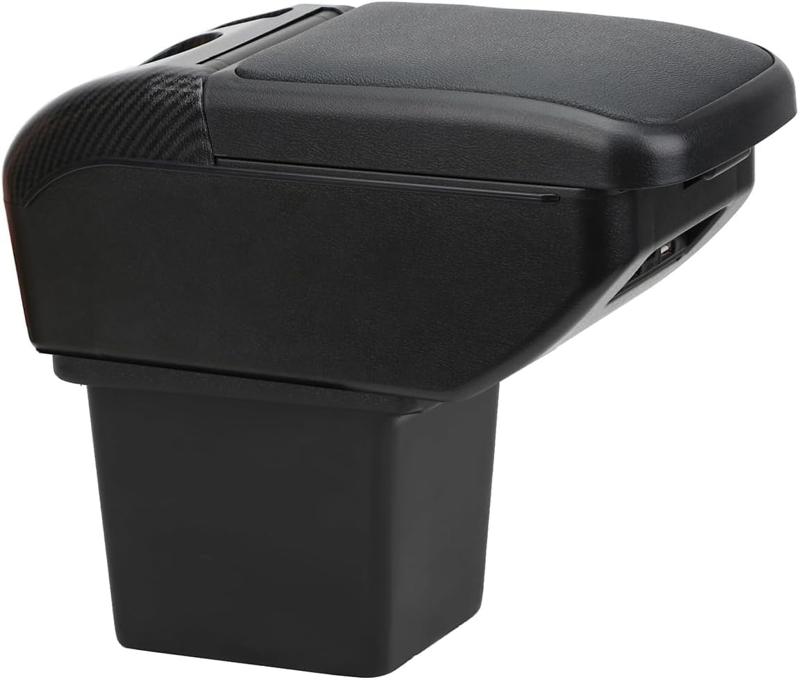 Bracciolo per Fiat 500X, Bracciolo Console Centrale Poggiabraccio Braccio Portaoggetti Doppio Spazio di Archiviazione.