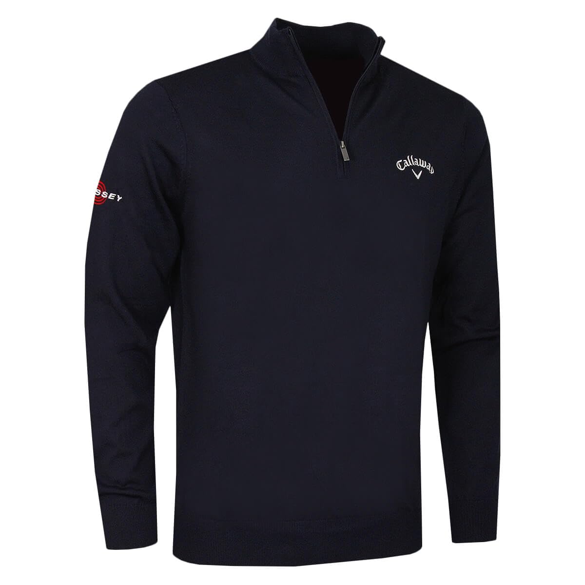 Callaway - Golf Tops for Men, Long Sleeve Thermal Sweater, with 1/4 Zip, Merino Wool Blend (Navy Blue)