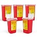 D & H Medical Sharps Disposal Container: 5-Pack Biohazard Needle Container 1-Quart Size| FDA-Approved, Safe Lock Containers for Disposal of Syringes, Blades & Lancets| Top Tattoo Supplies Disposal Kit