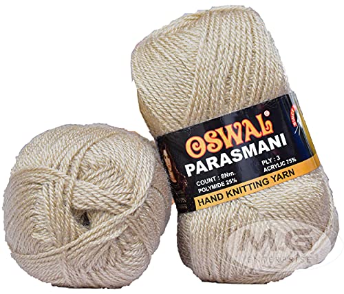 Image of M.G ENTERPRISE Os wal Parasmani Mouse Grey (400 gm) Wool Ball Hand Knitting Wool /Art Craft Soft Fingering Crochet Hook Yarn, Needle Knitting Yarn Thread Dyed-S