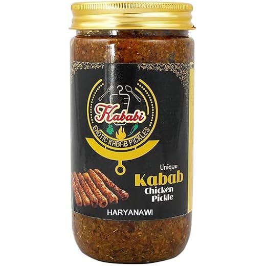 Kababi's Haryanawi Chicken Seekh Kabab Pickle(400 GM) Unique Kabab Pickle(Non Veg Pickle)- Chicken Pickle