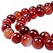 PLTbeads 8mm Red Carnelian Stripe Agate Smooth Round Shape Natural Gemstone Loose Beads For 1 Strand per Bag Approxi 15.5 inch 48-50pcs Jewelry Making