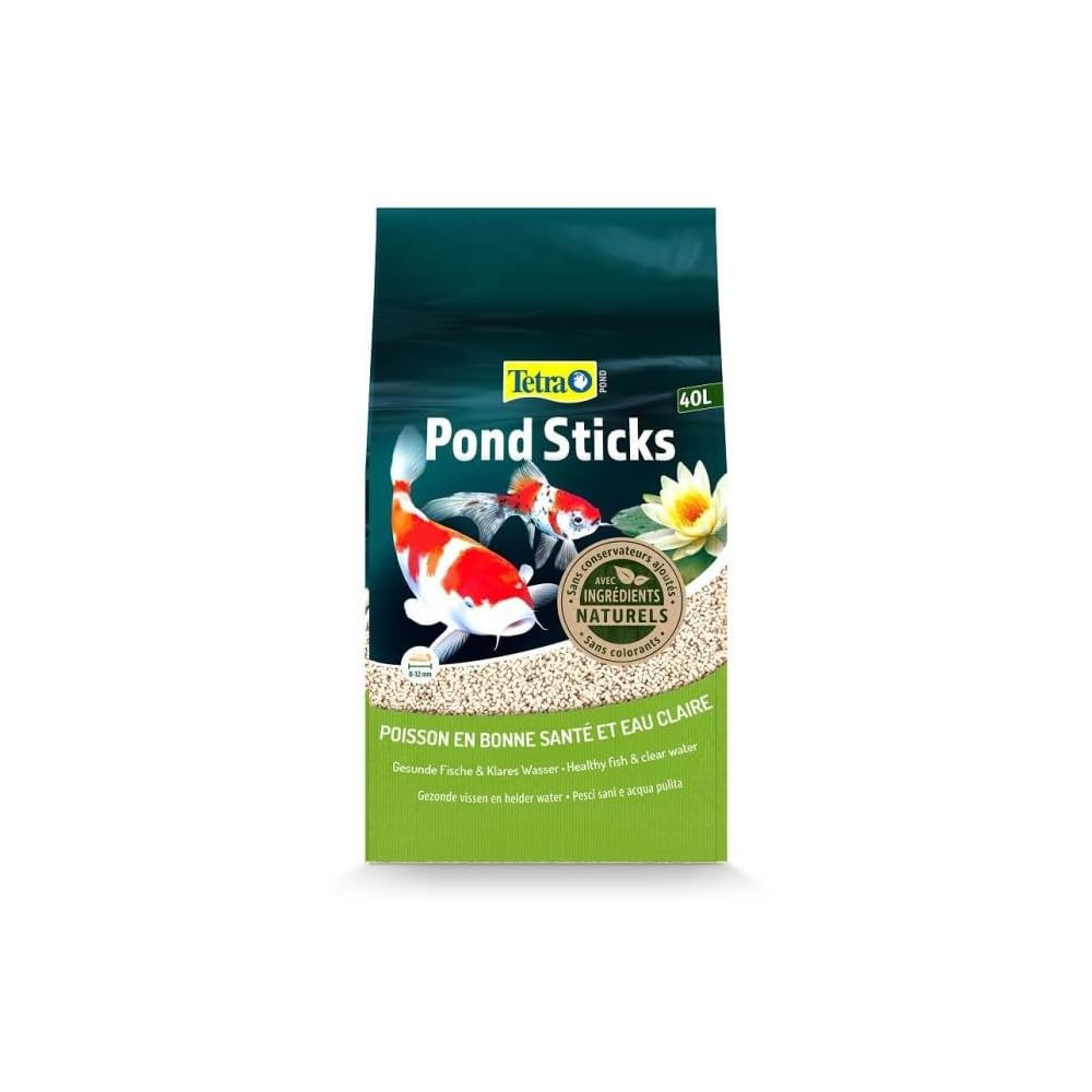 Tetra Pond Stick Mangime per Pesci da Laghetto e Carpe Formula Bioactive con Vitamine 40 L
